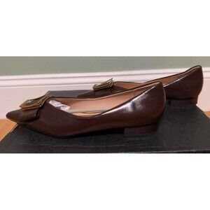 C. Paravano Women's 8.5 Ballet Flats | Lambskin Leather Lined | Pointed Toe